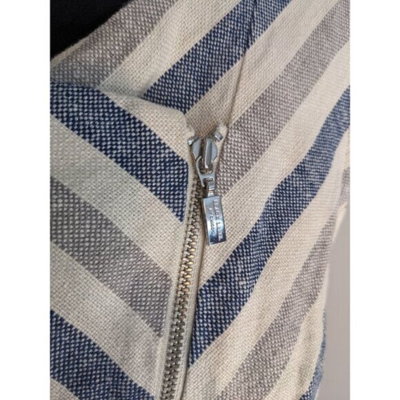 Chico's Black Label Zip Striped Vest in‎ Blue Combo - 2 - Picture 4 of 10